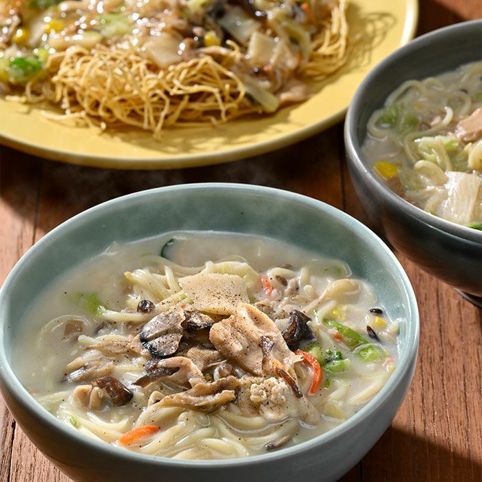 雲仙きのこ本舗】滋味長崎ちゃんぽん・皿うどんセット｜おとなの週末お