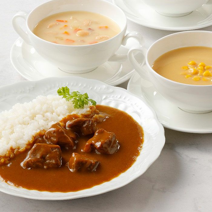 ホテルニューオータニ レトルトスープ・カレーセット（8個入）｜おとな