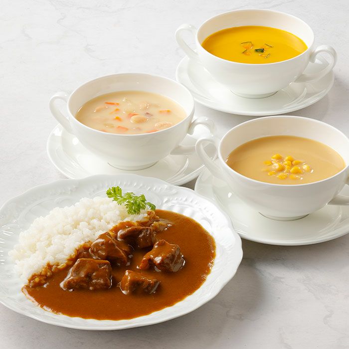 ホテルニューオータニ レトルトスープ・カレーセット（8個入）｜おとな
