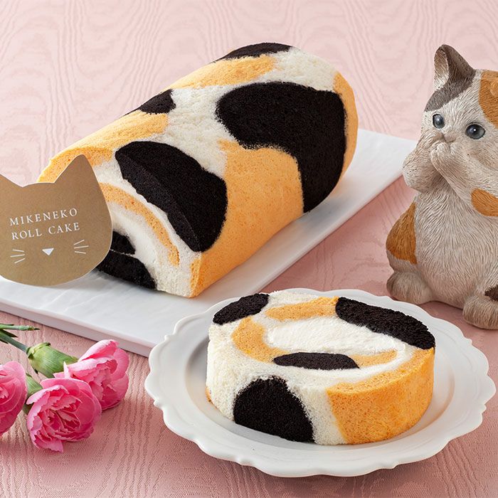 ☆ロールケーキとsweets猫ちゃんピアス☆ 京都 養老軒 三毛猫ロールケーキ｜おとなの週末お取り寄せ倶楽部